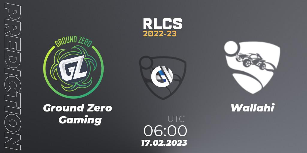 Ground Zero Gaming - Wallahi: прогноз. 17.02.2023 at 06:00, Rocket League, RLCS 2022-23 - Winter: Oceania Regional 2 - Winter Cup