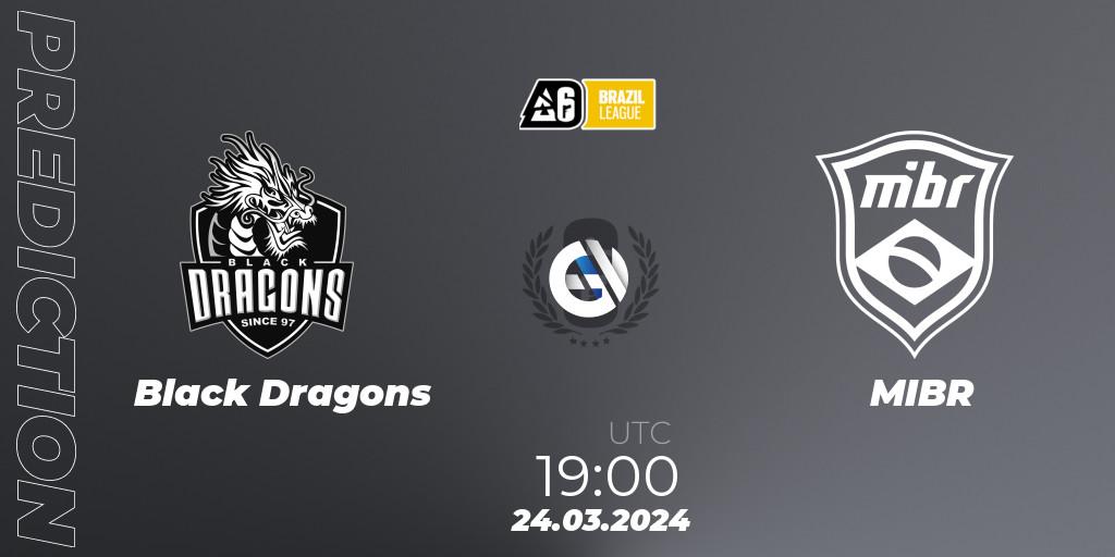 Black Dragons - MIBR: прогноз. 24.03.2024 at 19:00, Rainbow Six, Brazil League 2024 - Stage 1