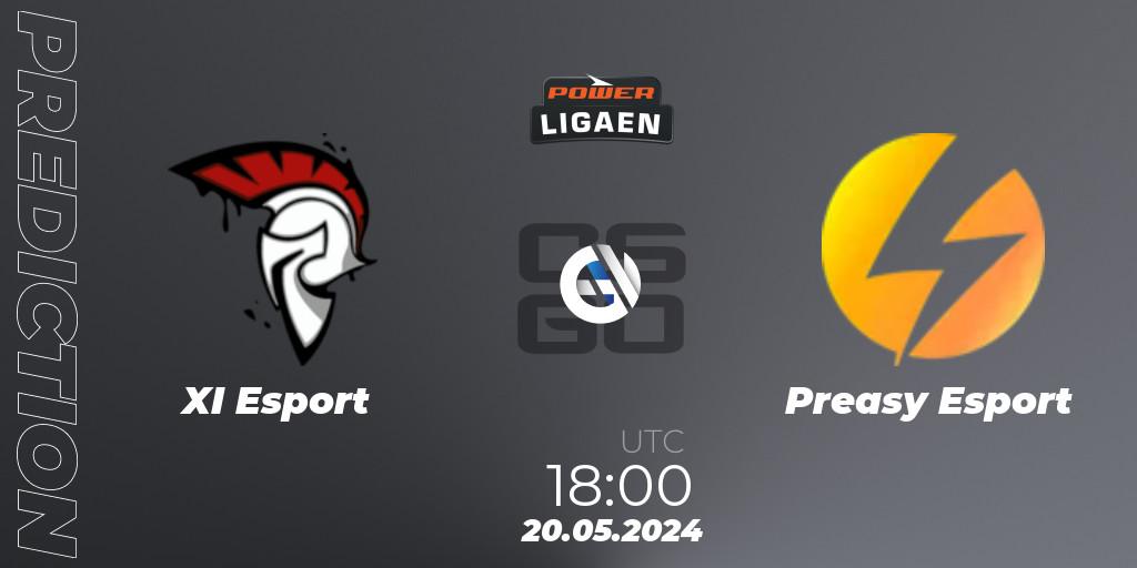 XI Esport - Preasy Esport: прогноз. 20.05.2024 at 18:00, Counter-Strike (CS2), Dust2.dk Ligaen Season 26