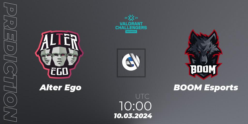 Alter Ego - BOOM Esports: прогноз. 10.03.24, VALORANT, VALORANT Challengers Indonesia 2024: Split 1