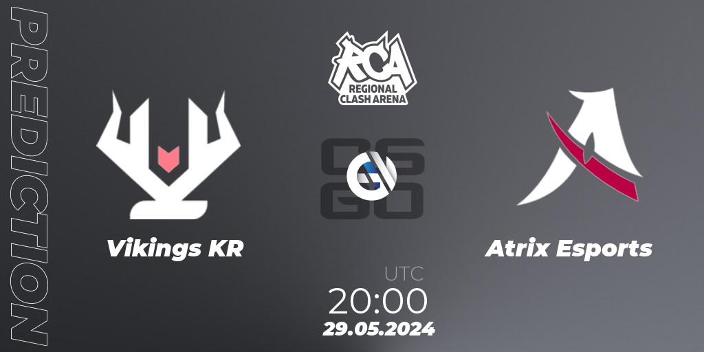 Vikings KR - Atrix Esports: прогноз. 29.05.2024 at 20:00, Counter-Strike (CS2), Regional Clash Arena South America: Closed Qualifier