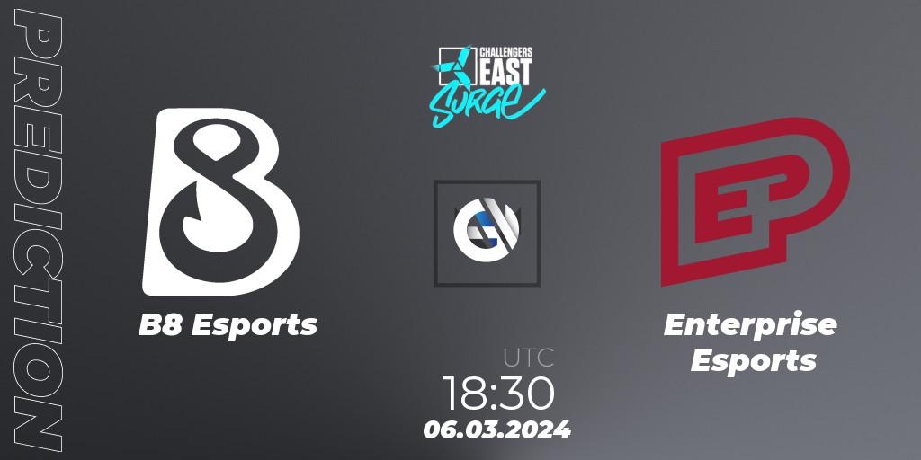 B8 Esports - Enterprise Esports: прогноз. 06.03.24, VALORANT, VALORANT Challengers 2024 East: Surge Split 1