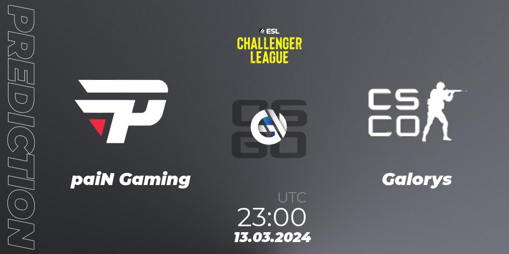 paiN Gaming - Galorys: прогноз. 08.05.2024 at 18:00, Counter-Strike (CS2), ESL Challenger League Season 47: South America