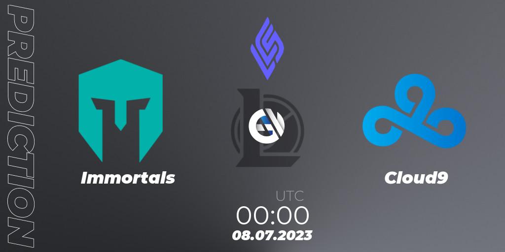 Immortals - Cloud9: прогноз. 07.07.2023 at 23:00, LoL, LCS Summer 2023 - Group Stage