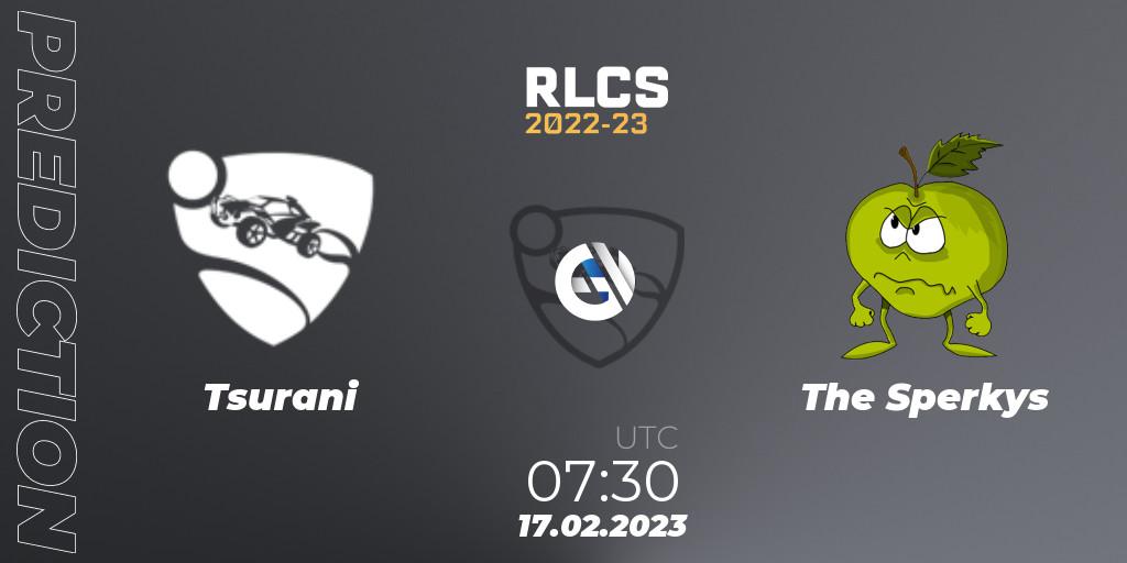Tsurani - The Sperkys: прогноз. 17.02.2023 at 07:30, Rocket League, RLCS 2022-23 - Winter: Oceania Regional 2 - Winter Cup