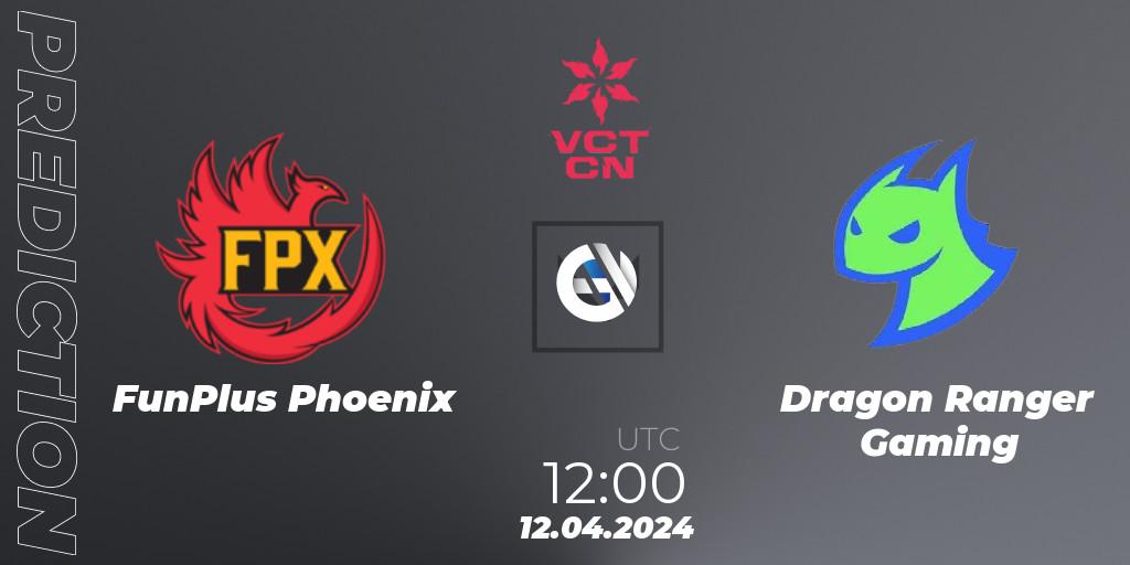 FunPlus Phoenix - Dragon Ranger Gaming: прогноз. 12.04.2024 at 12:00, VALORANT, VALORANT Champions Tour China 2024: Stage 1 - Group Stage