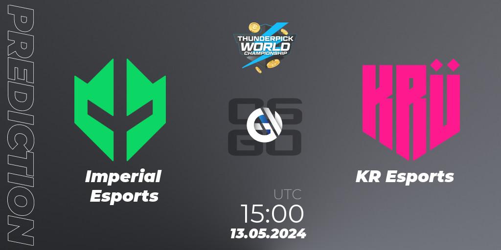 Imperial Esports - KRÜ Esports: прогноз. 13.05.2024 at 15:00, Counter-Strike (CS2), Thunderpick World Championship 2024: South American Series #1