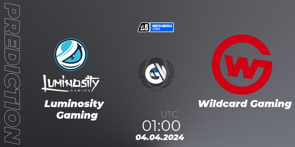 Luminosity Gaming - Wildcard Gaming: прогноз. 03.04.24, Rainbow Six, North America League 2024 - Stage 1
