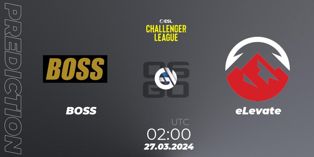 BOSS - eLevate: прогноз. 27.03.2024 at 02:00, Counter-Strike (CS2), ESL Challenger League Season 47: North America