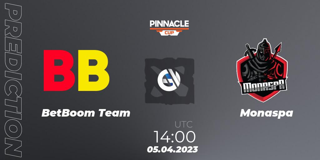 BetBoom Team - Monaspa: прогноз. 05.04.2023 at 13:58, Dota 2, Pinnacle Cup: Malta Vibes - Tour 1