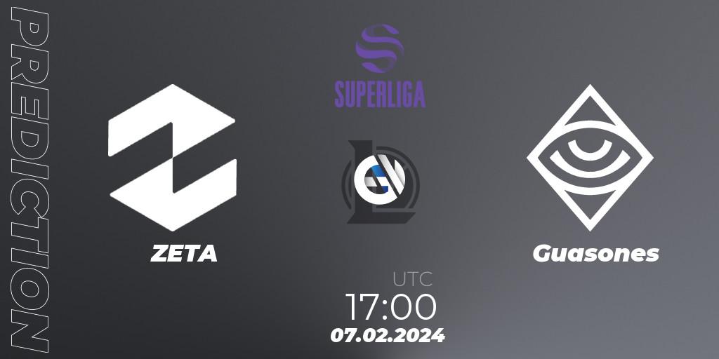 ZETA - Guasones: прогноз. 07.02.24, LoL, Superliga Spring 2024 - Group Stage