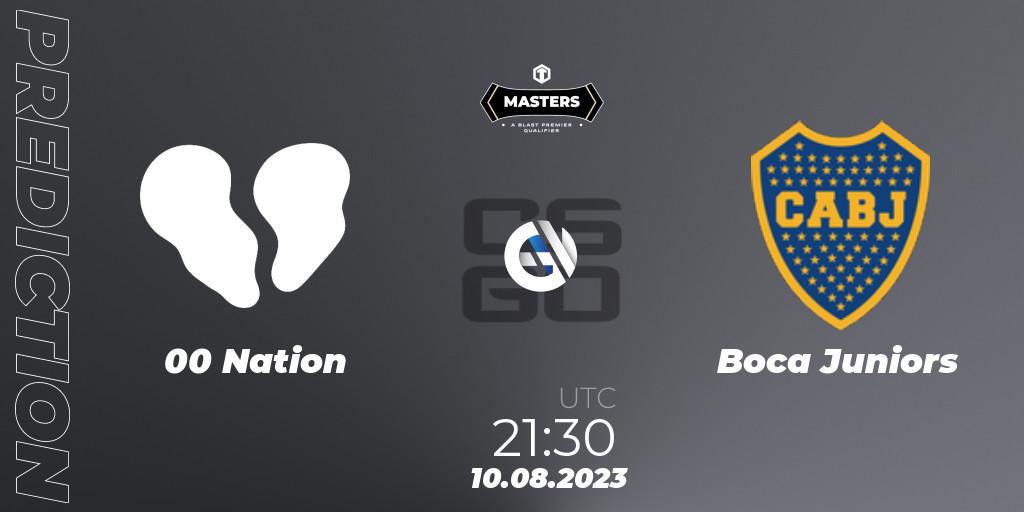 00 Nation - Boca Juniors: прогноз. 10.08.2023 at 21:50, Counter-Strike (CS2), TG Masters: Fall 2023