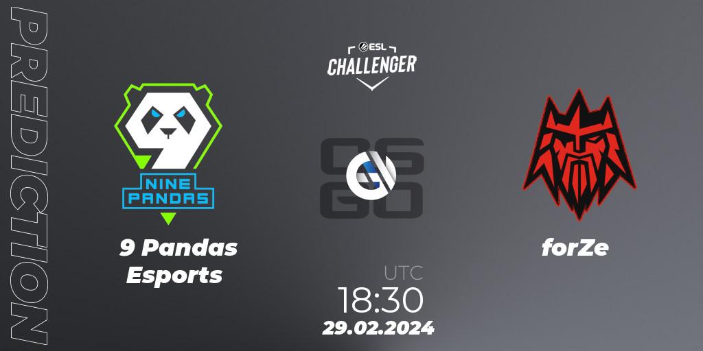9 Pandas Esports - forZe: прогноз. 29.02.24, CS2 (CS:GO), ESL Challenger #56: European Closed Qualifier