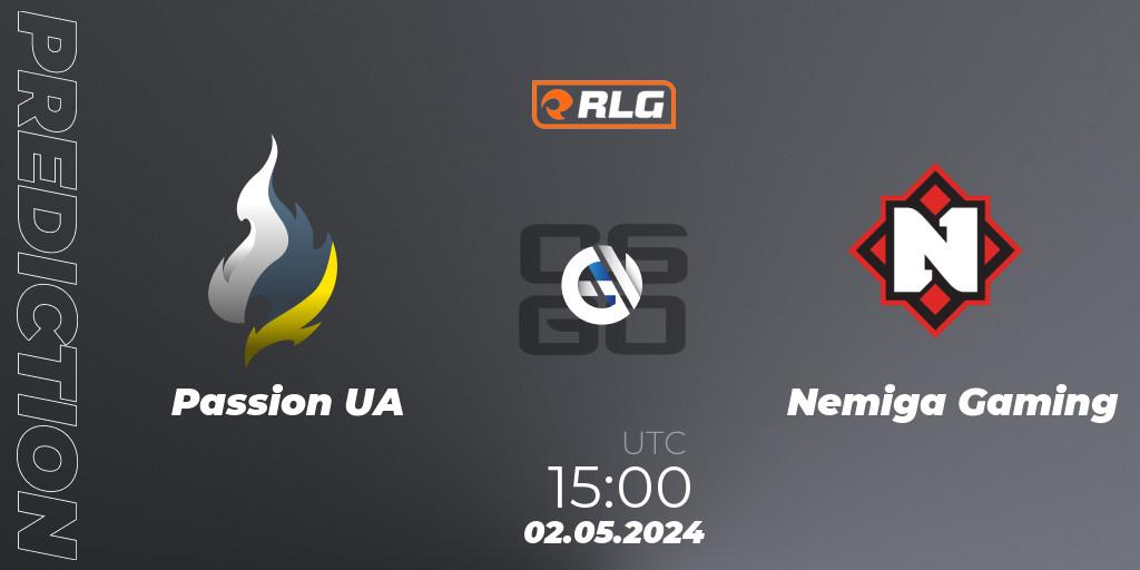 Passion UA - Nemiga Gaming: прогноз. 02.05.2024 at 15:00, Counter-Strike (CS2), RES European Series #3