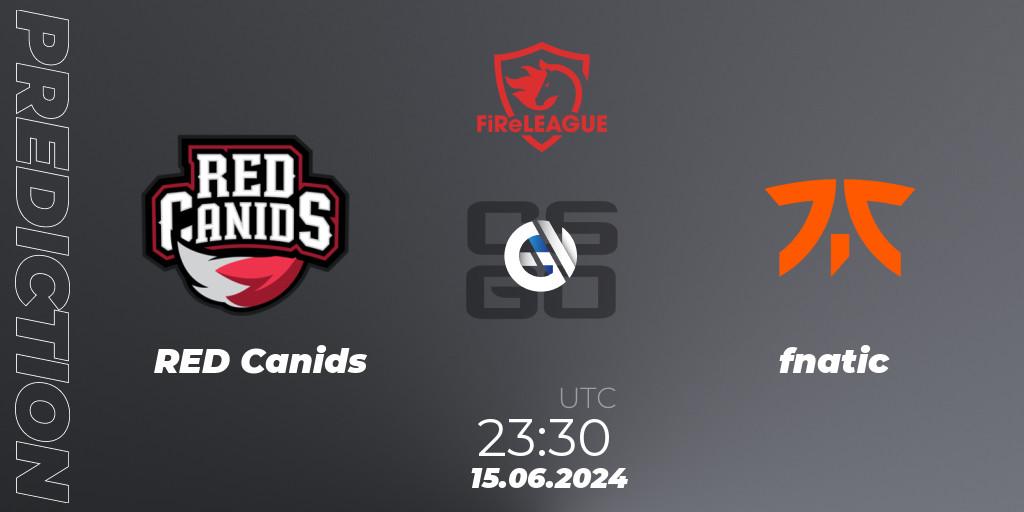 RED Canids - fnatic: прогноз. 15.06.2024 at 23:30, Counter-Strike (CS2), FiReLEAGUE 2023 Global Finals