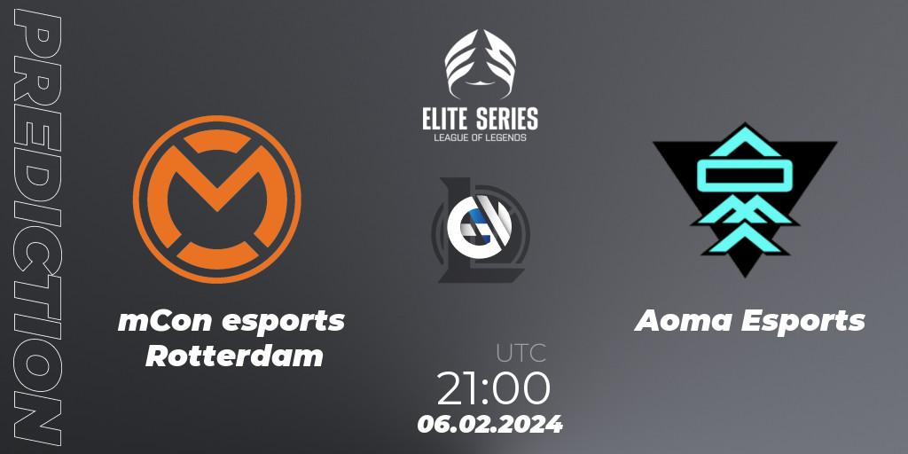 mCon esports Rotterdam - Aoma Esports: прогноз. 06.02.2024 at 21:00, LoL, Elite Series Spring 2024