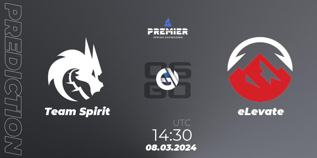 Team Spirit - eLevate: прогноз. 08.03.2024 at 14:30, Counter-Strike (CS2), BLAST Premier: Spring Showdown 2024