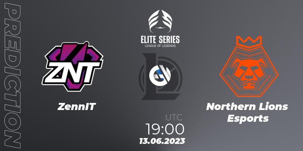 ZennIT - Northern Lions Esports: прогноз. 13.06.23, LoL, Elite Series Summer 2023