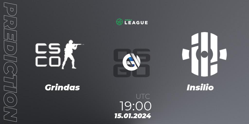 Grindas - Insilio: прогноз. 05.02.2024 at 17:00, Counter-Strike (CS2), ESEA Season 48: Advanced Division - Europe