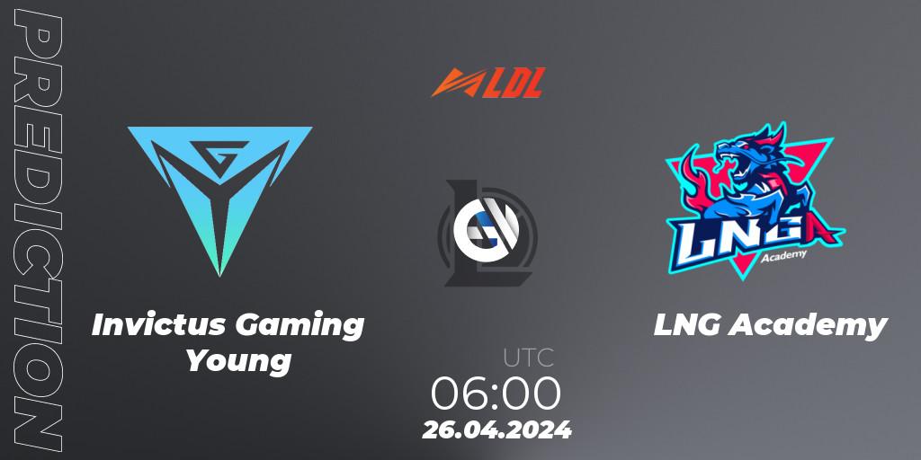 Invictus Gaming Young - LNG Academy: прогноз. 26.04.24, LoL, LDL 2024 - Stage 2