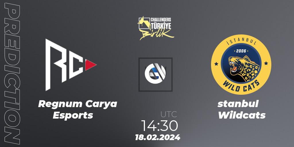 Regnum Carya Esports - İstanbul Wildcats: прогноз. 18.02.2024 at 14:40, VALORANT, VALORANT Challengers 2024 Turkey: Birlik Split 1