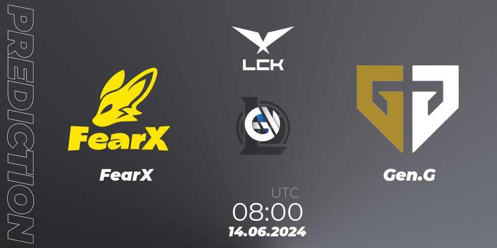 FearX - Gen.G: прогноз. 01.08.2024 at 10:30, LoL, LCK Summer 2024 Group Stage