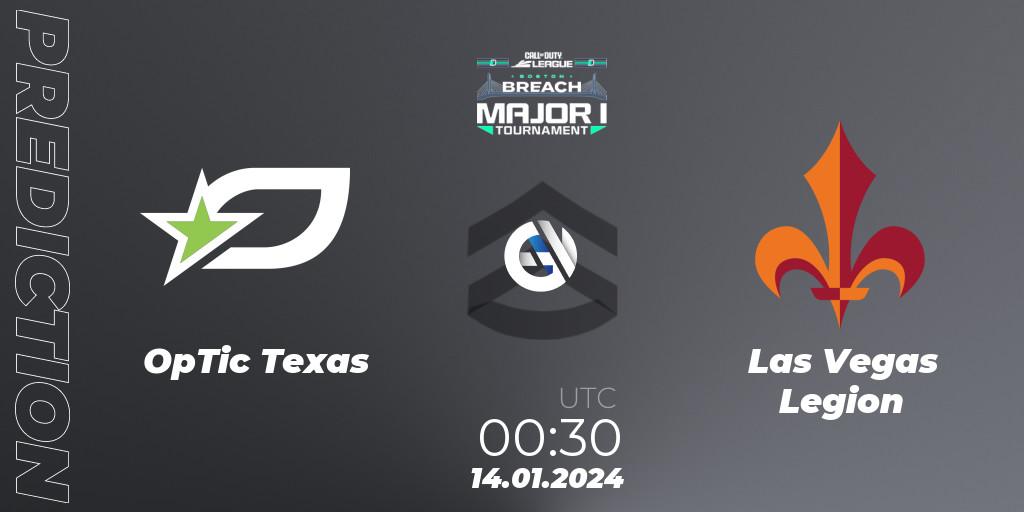 OpTic Texas - Las Vegas Legion: прогноз. 14.01.2024 at 00:45, Call of Duty, Call of Duty League 2024: Stage 1 Major Qualifiers