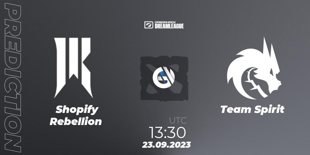 Shopify Rebellion - Team Spirit: прогноз. 23.09.2023 at 13:34, Dota 2, DreamLeague Season 21