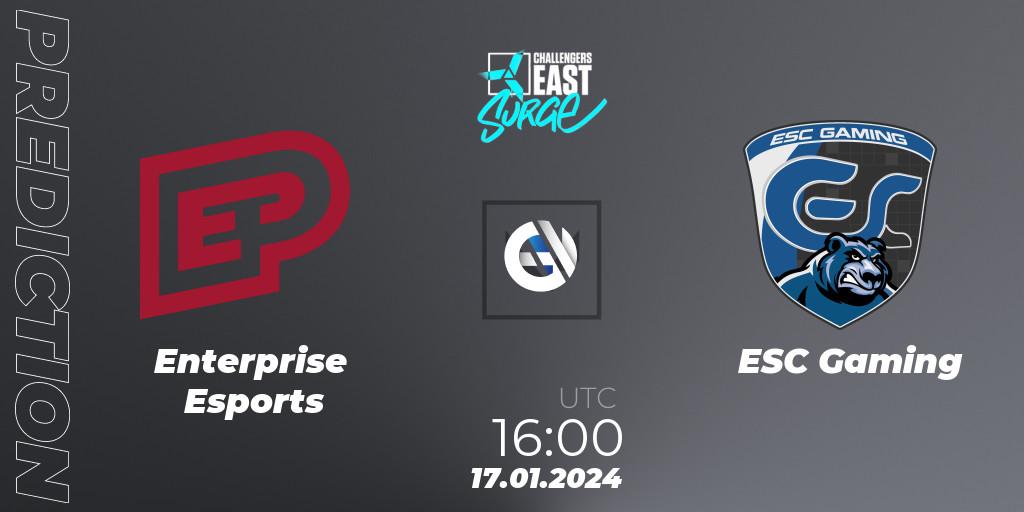 Enterprise Esports - ESC Gaming: прогноз. 17.01.24, VALORANT, VALORANT Challengers 2024 East: Surge Split 1