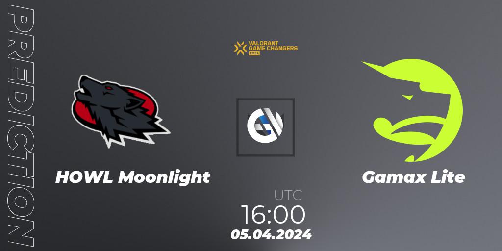 HOWL Moonlight - Gamax Lite: прогноз. 05.04.2024 at 16:00, VALORANT, VCT 2024: Game Changers EMEA Contenders Series 1