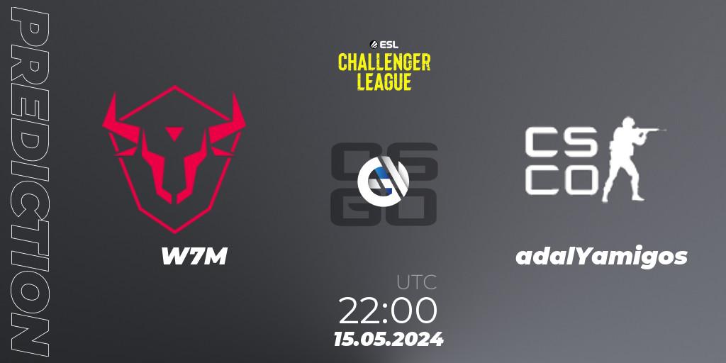 W7M - adalYamigos: прогноз. 15.05.2024 at 22:00, Counter-Strike (CS2), ESL Challenger League Season 47: South America
