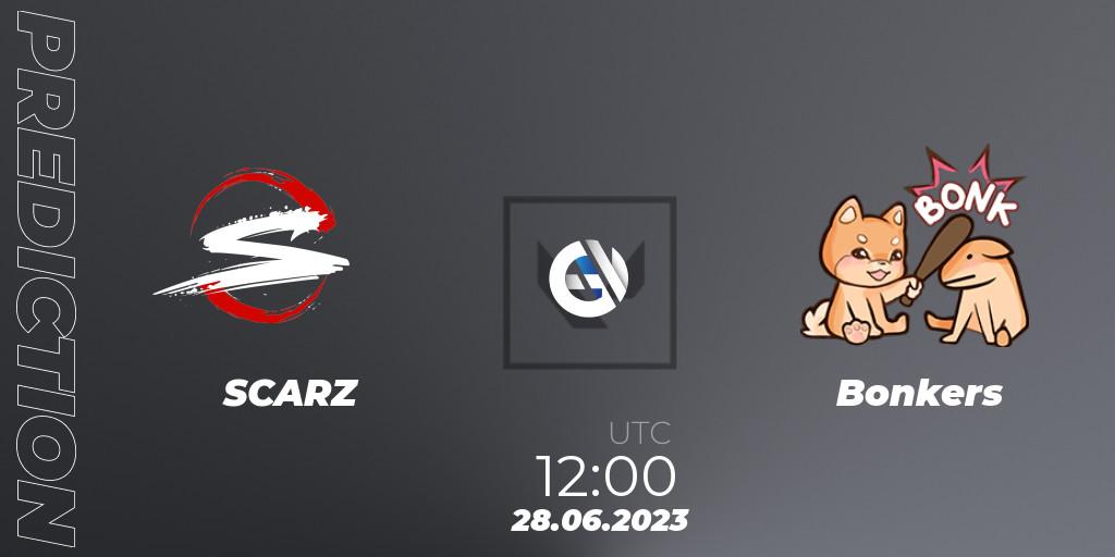 SCARZ - Bonkers: прогноз. 28.06.2023 at 18:10, VALORANT, VALORANT Challengers Ascension 2023: Pacific - Group Stage