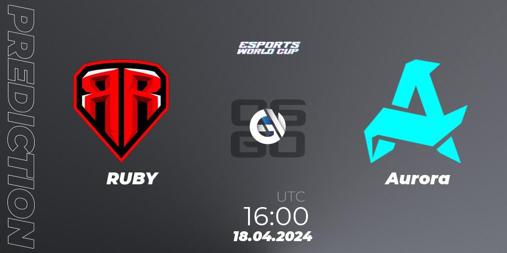 RUBY - Aurora: прогноз. 18.04.2024 at 16:00, Counter-Strike (CS2), Esports World Cup 2024: European Open Qualifier