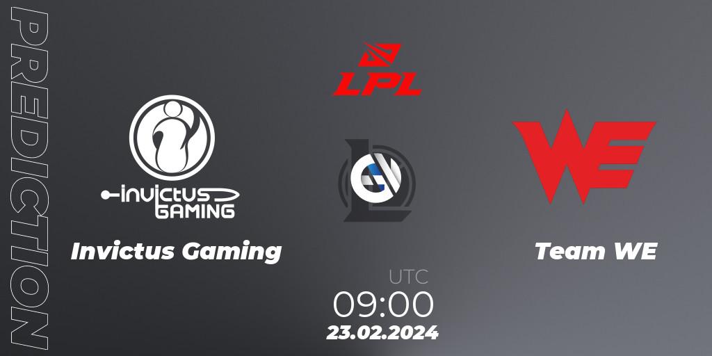 Invictus Gaming - Team WE: прогноз. 23.02.24, LoL, LPL Spring 2024 - Group Stage