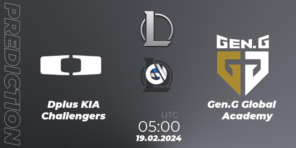 Dplus KIA Challengers - Gen.G Global Academy: прогноз. 19.02.2024 at 05:00, LoL, LCK Challengers League 2024 Spring - Group Stage
