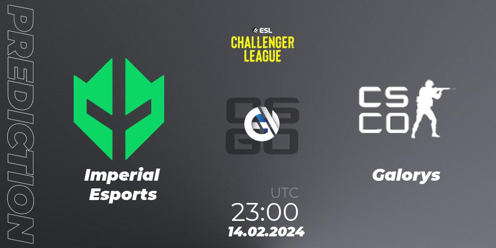 Imperial Esports - Galorys: прогноз. 16.02.2024 at 17:00, Counter-Strike (CS2), ESL Challenger League Season 47: South America