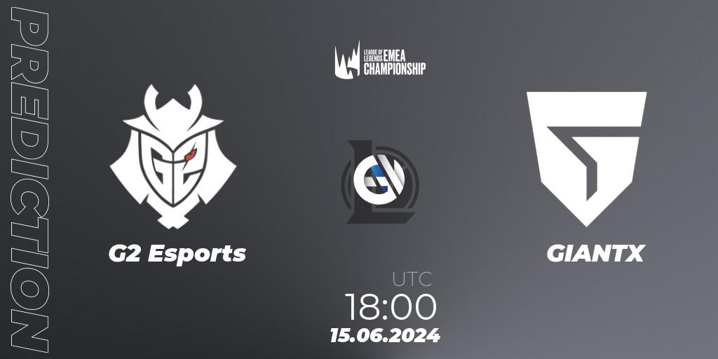 G2 Esports - GIANTX: прогноз. 15.06.2024 at 18:00, LoL, LEC Summer 2024 - Regular Season