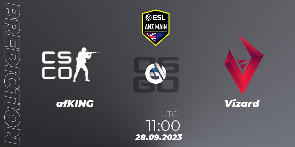afKING - Vizard: прогноз. 28.09.2023 at 11:00, Counter-Strike (CS2), ESL ANZ Main Season 17
