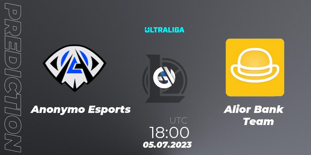 Anonymo Esports - Alior Bank Team: прогноз. 05.07.2023 at 18:00, LoL, Ultraliga Season 10 2023 Regular Season