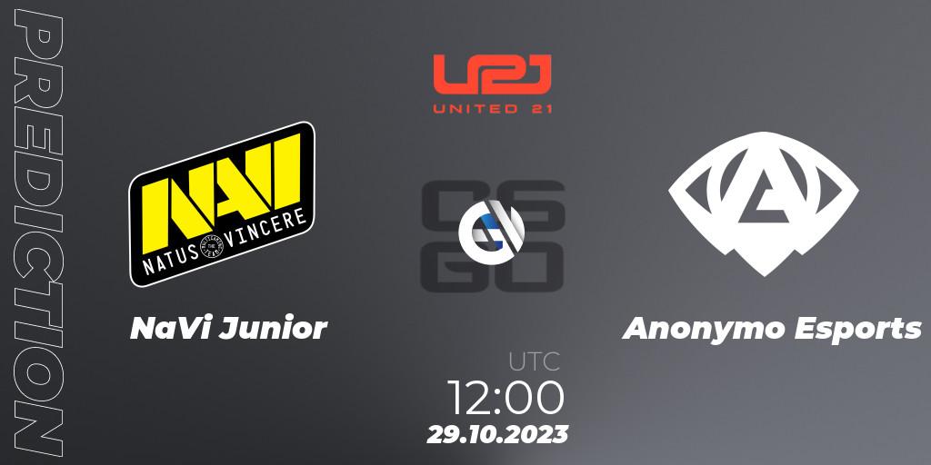 NaVi Junior - Anonymo Esports: прогноз. 28.10.23, CS2 (CS:GO), United21 Season 7