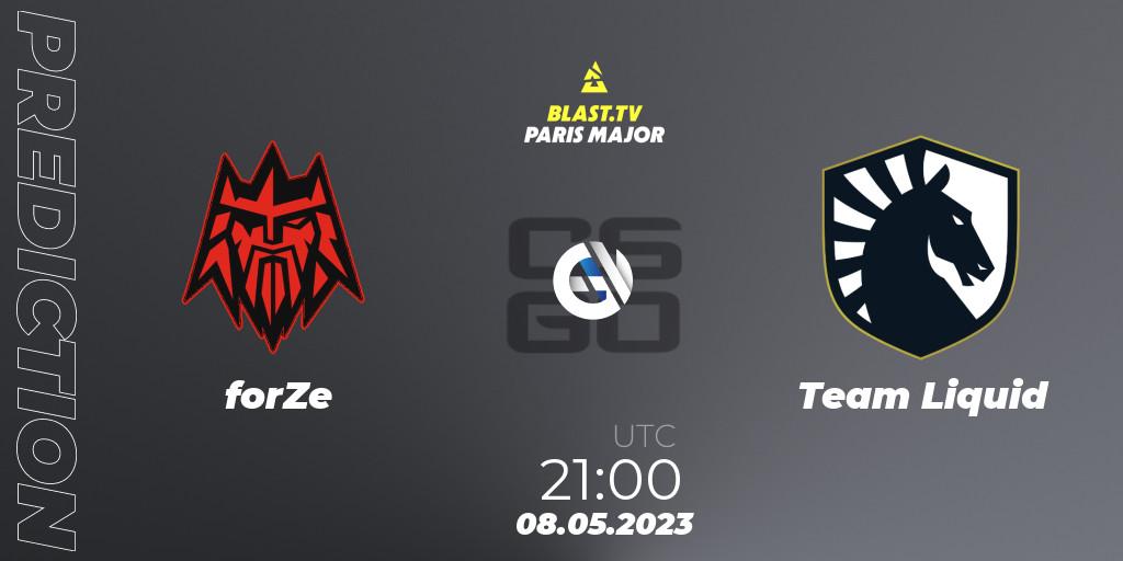 forZe - Team Liquid: прогноз. 08.05.2023 at 19:20, Counter-Strike (CS2), BLAST Paris Major 2023 Challengers Stage