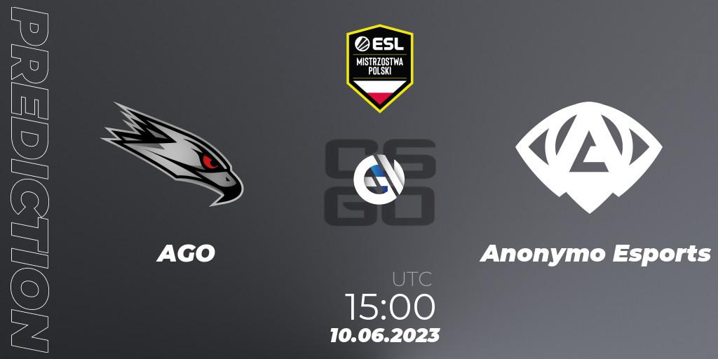 AGO - Anonymo Esports: прогноз. 10.06.23, CS2 (CS:GO), ESL Polish Championship Spring 2023