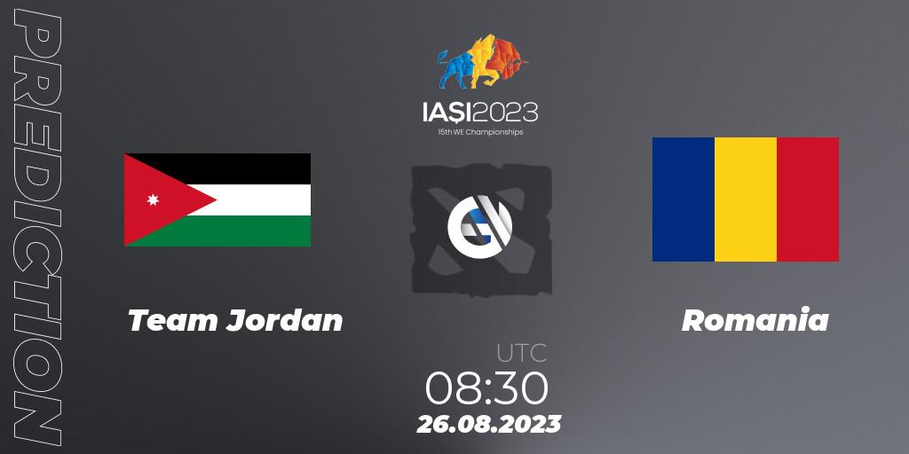 Team Jordan - Romania: прогноз. 26.08.2023 at 14:30, Dota 2, IESF World Championship 2023