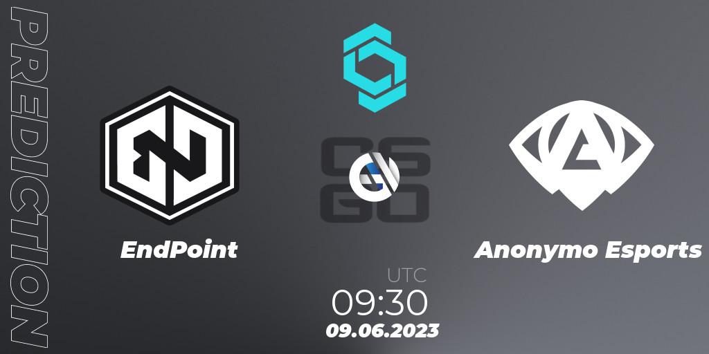 EndPoint - Anonymo Esports: прогноз. 09.06.2023 at 09:30, Counter-Strike (CS2), CCT North Europe Series 5