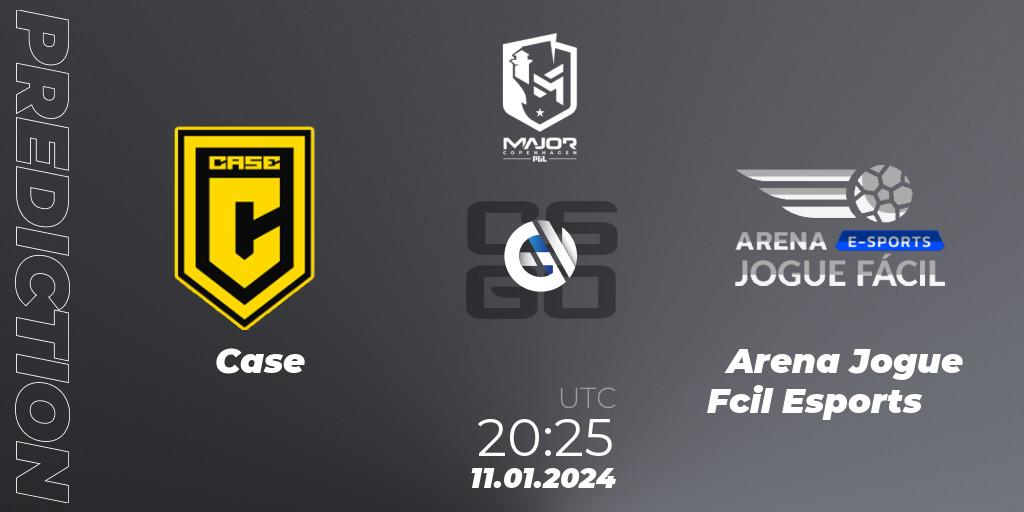Case - Arena Jogue Fácil Esports: прогноз. 11.01.2024 at 20:30, Counter-Strike (CS2), PGL CS2 Major Copenhagen 2024 South America RMR Open Qualifier 2
