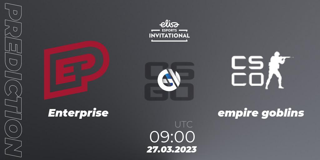 Enterprise - empire goblins: прогноз. 27.03.23, CS2 (CS:GO), Elisa Invitational Spring 2023 Contenders