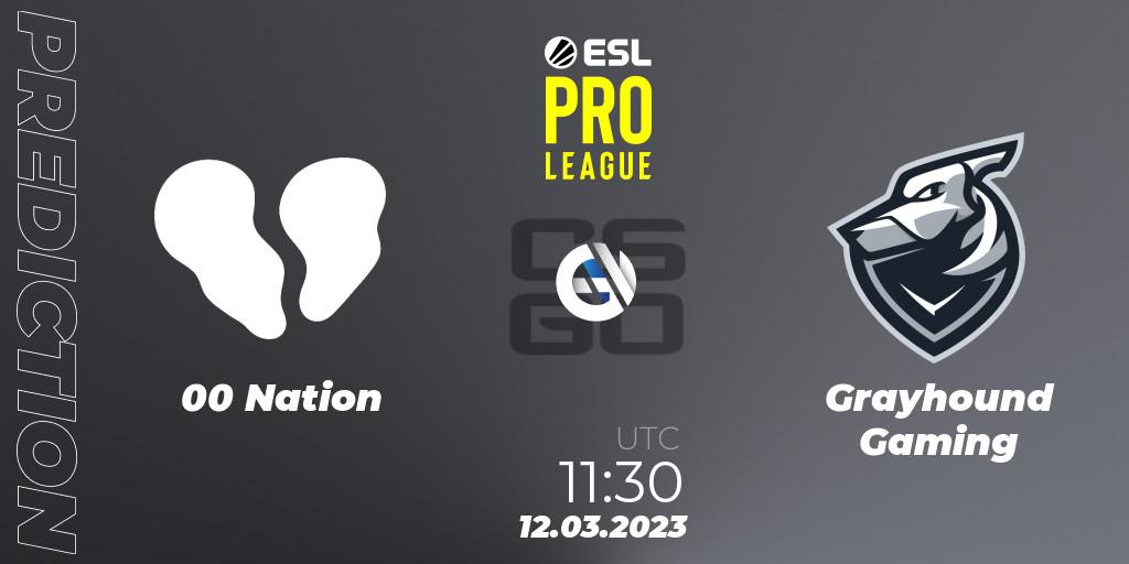 00 Nation - Grayhound Gaming: прогноз. 12.03.23, CS2 (CS:GO), ESL Pro League Season 17