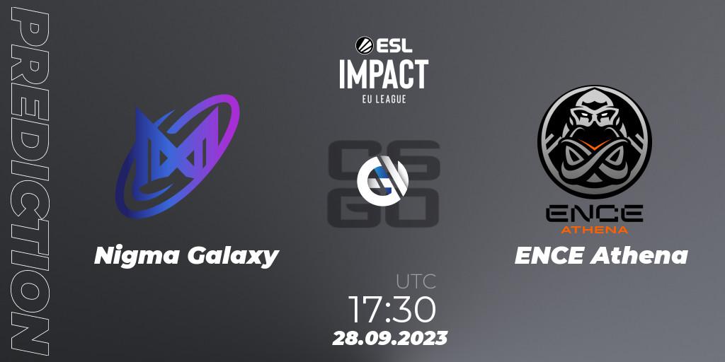 Nigma Galaxy - ENCE Athena: прогноз. 28.09.2023 at 17:30, Counter-Strike (CS2), ESL Impact League Season 4: European Division