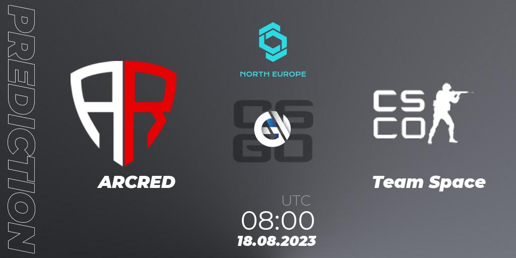 ARCRED - Team Space: прогноз. 18.08.2023 at 08:00, Counter-Strike (CS2), CCT North Europe Series #7