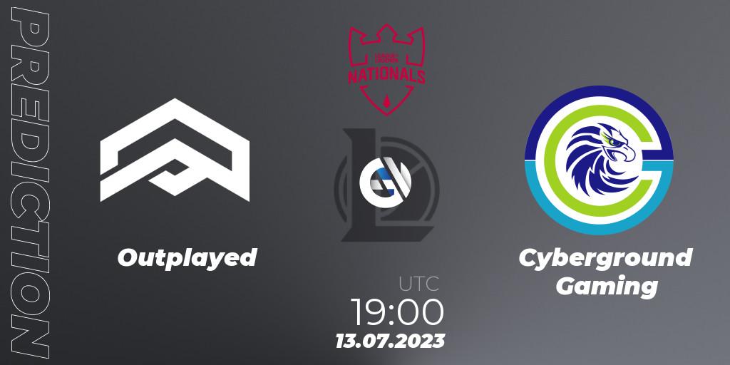 Outplayed - Cyberground Gaming: прогноз. 13.07.2023 at 19:00, LoL, PG Nationals Summer 2023